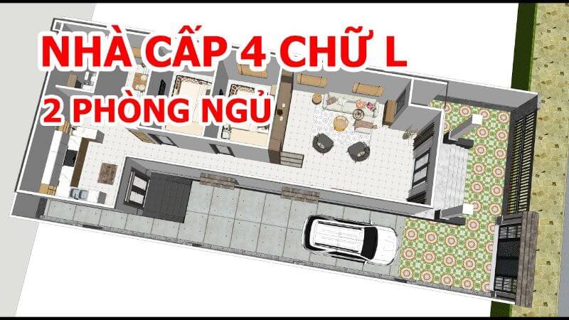 15+ Bản vẽ thiết kế mẫu nhà cấp 4 2 phòng ngủ đẹp giá rẻ - Siêu thị nội  thất số 1 Việt Nam - NoithatAlpha.com