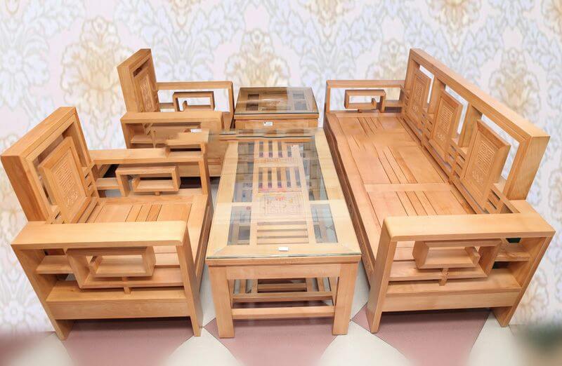 Những mẫu bàn ghế gỗ phòng khách đơn giản HOT nhất