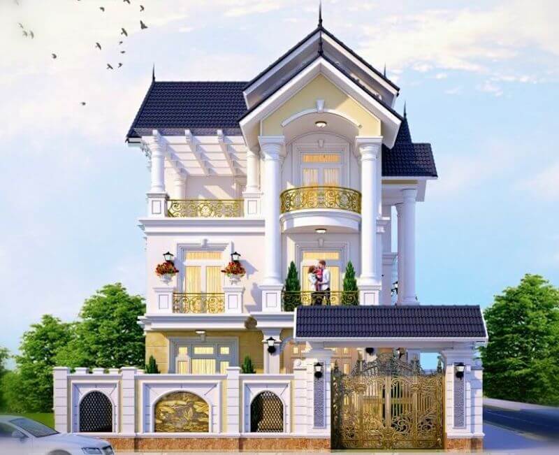 Mẫu biệt thự 3 tầng tân cổ điển đẹp tại Thuận Thành - Bắc Ninh