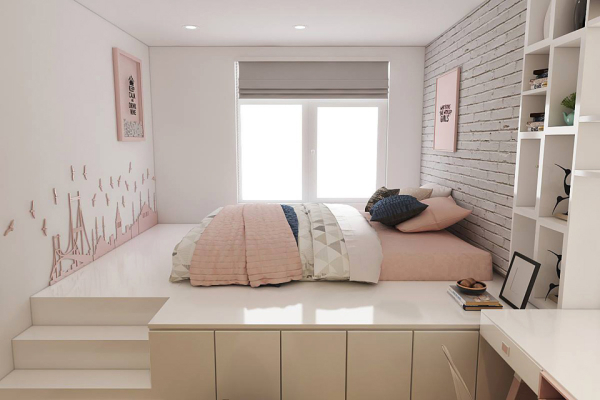 Ý tưởng thiết kế phòng ngủ dưới 10m2 siêu nhỏ siêu xinh cho nhà chật  KN425049 - Kiến trúc Angcovat