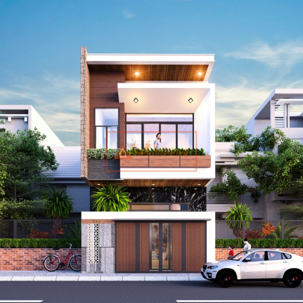 Thiết kế nhà phố 2 tầng mặt tiền 6m tại Mỹ Lộc Nam Định